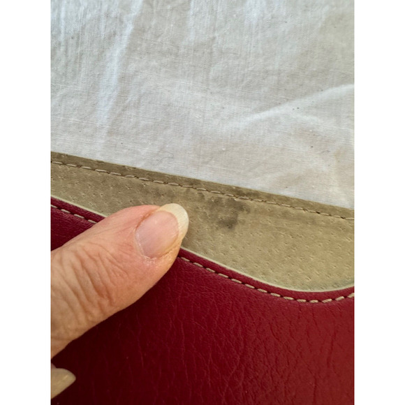 Levenger Fine Leather Red Case 8.5x10 Tablet Notepad Slipcover Sleeve Pouch - Picture 4 of 6